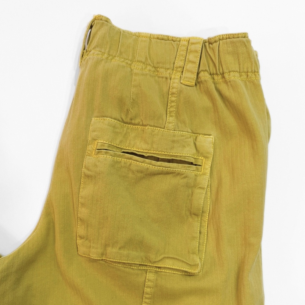 Free People We the Free Tahiti Cargo Pants Citronelle Yellow Size Medium EUC - Picture 6 of 9
